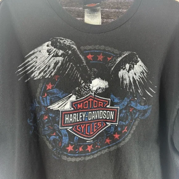 Harley Davidson Shirt Mens Extra Large Eagle Ride 2 Live License Plate Moto Gift - Picture 1 of 6